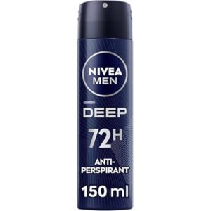 nivea men antiperspirant spray for men deep black carbon antibacterial 150ml 140.98